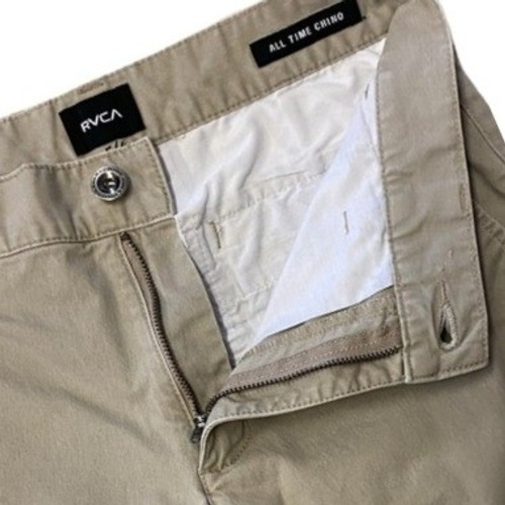 RVCA Men's Size 29 All Time Chino Pants Khaki Straight Fit Cotton‎ Blend